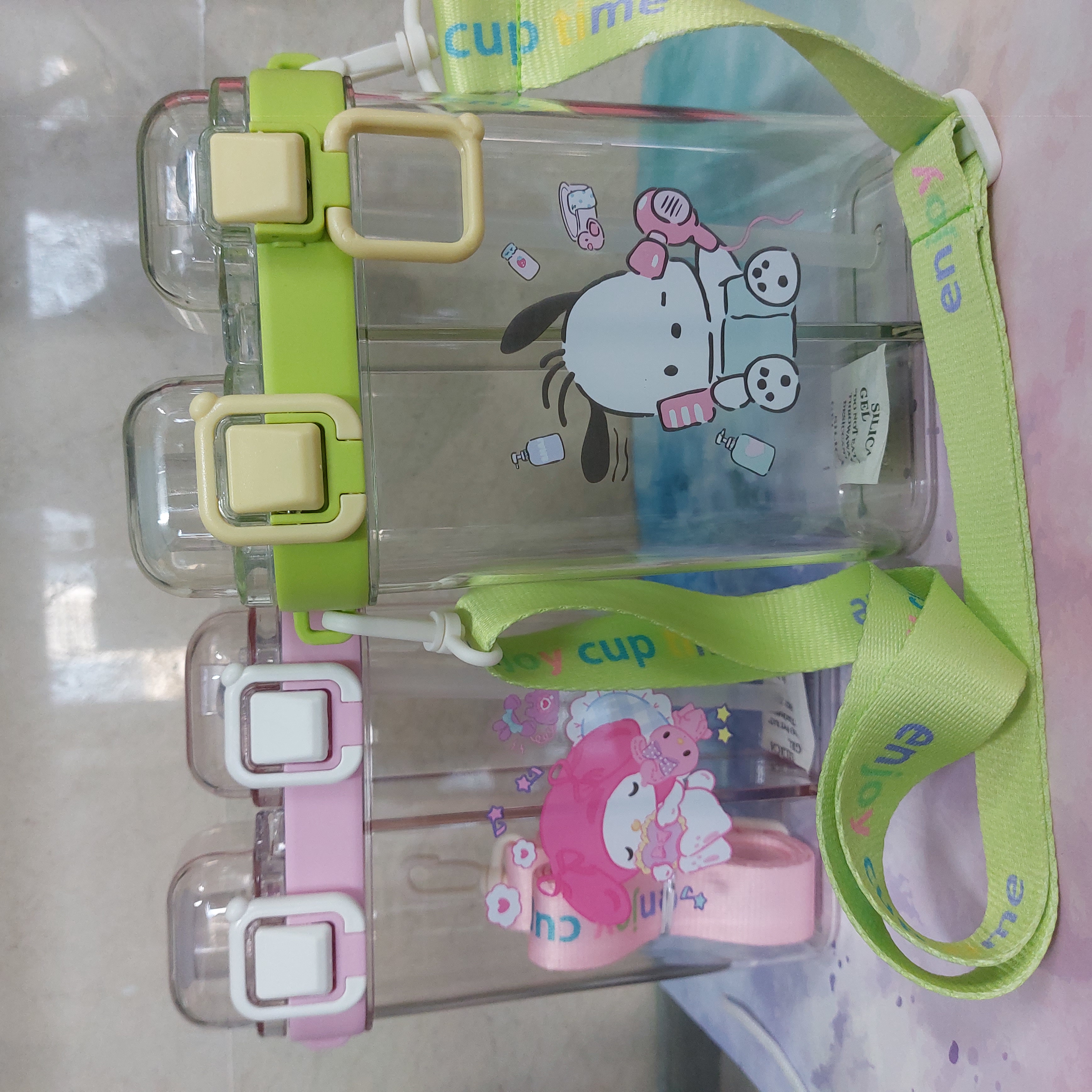 قمقمه دوقلو فانتزی عکس دار باگنجایش ۶۰۰میل