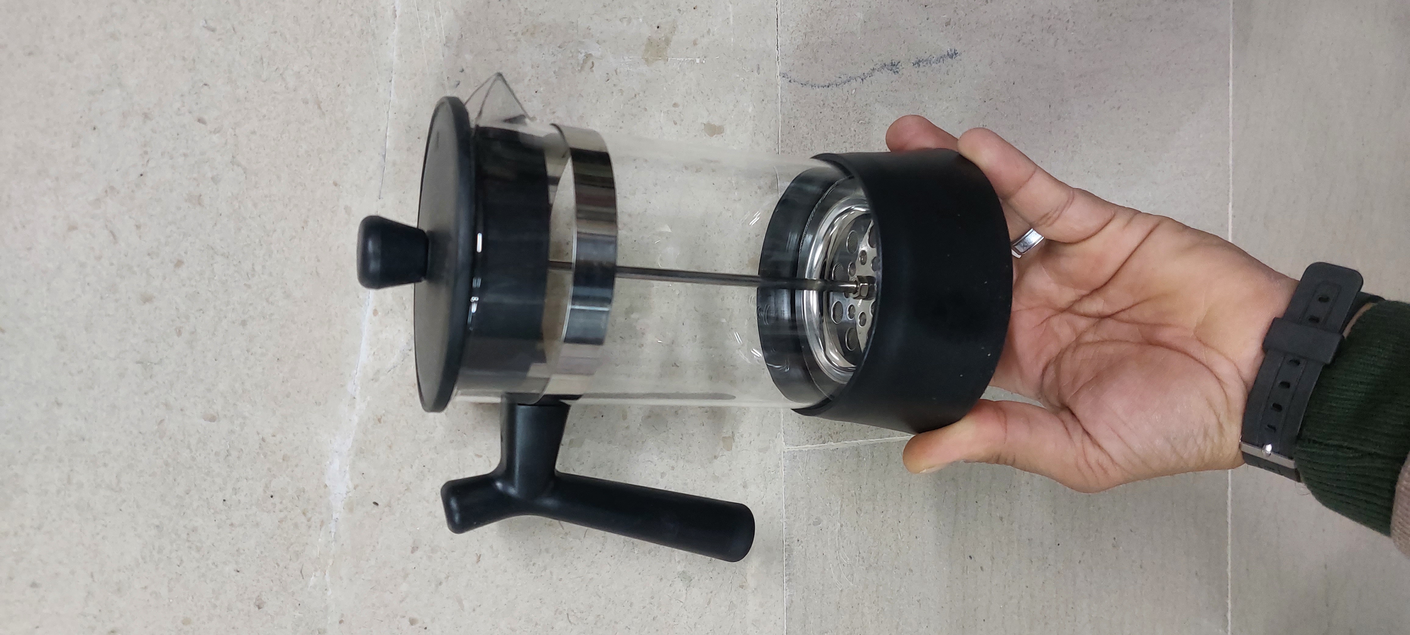 فرنچ پرس مشکی وارداتی با گنجایش ۶۰۰ میل